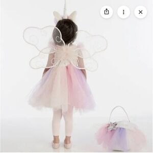 NEW!! POTTERY BARN KIDS LIGHT-UP UNICORN TUTU HALLOWEEN COSTUME SIZE 4-6 Years